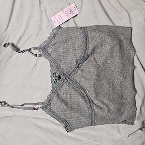 NWT Wild Fable Grey Ribbed Crop Tank Top
